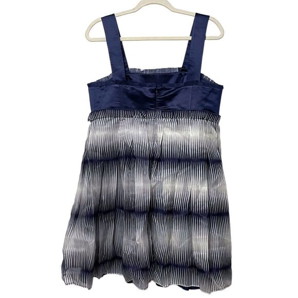 ALICE + OLIVIA Zig Zag Pleated Bustier Babydoll Dress L - Picture 5 of 7